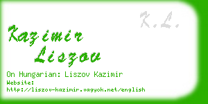 kazimir liszov business card